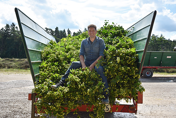 Markus Eckert ist der größte Bio-Hopfenbauer Europas.