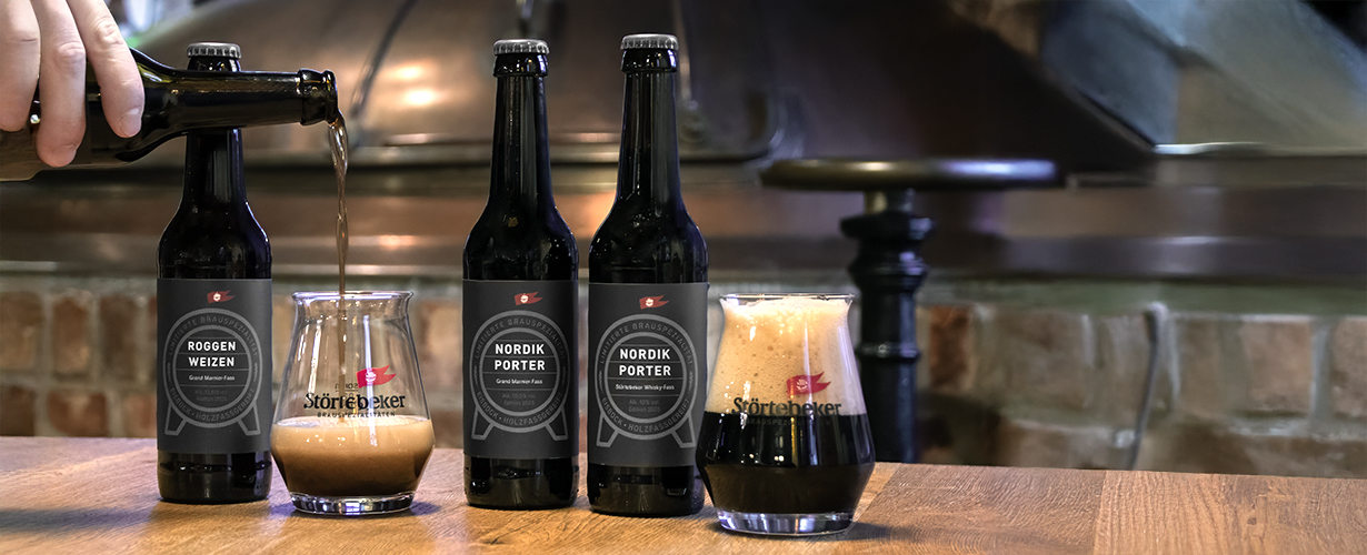 Neue holzfassgereifte Störtebeker Brauspezialitäten